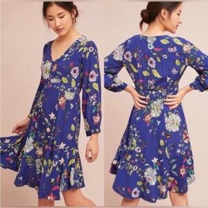 Maeve Maplewood blue floral dress Size Small